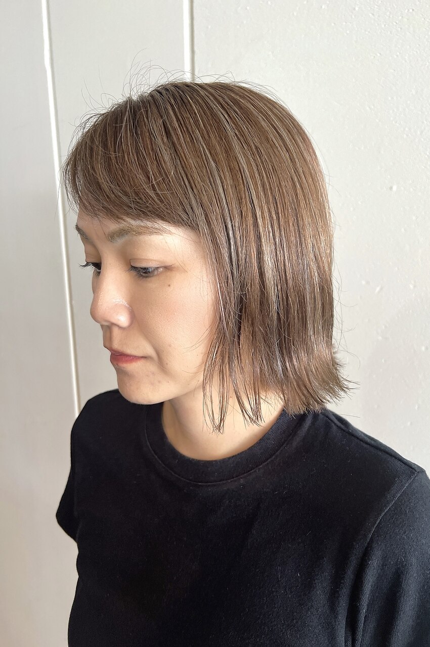 西区新町美容室★roots★大人綺麗なハイライト★白髪ぼかし