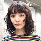 ミディアムパーマブリーチパーマコテ巻き風パーマ大きめパーマ