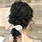 結婚式ヘア 編みおろしヘア ミディアムアレンジ 【肥田亜沙美】