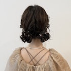 前から可愛いツインお団子ヘアアレンジ