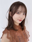 薄め前髪顔まわりレイヤーシースルーぱっつん前髪おくれ毛