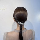 ローポニー タイトヘア 参列ヘア お呼ばれヘア イベントヘア