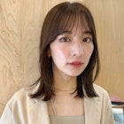 レイヤーカット顔周りレイヤー切りっぱなし秋色くすみベージュ