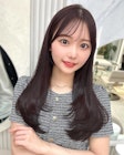 大人可愛い顔まわりレイヤーカット前髪おくれ毛サイドバング銀座