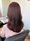〇ピンクラベンダー ブリーチなし くびれヘア 艶カラー