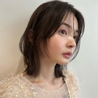 くびれボブ/根元パーマ/前髪パーマ/小顔ヘア/シースルー前髪