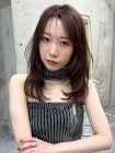 韓国ヘアーハッシュカットレイヤーカットグレージュブリーチ無し