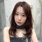 韓国ヘアーハッシュカットレイヤーカットグレージュブリーチ無し