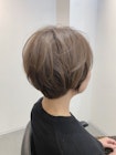 【お客様スタイル】ふんわりショート×プラチナベージュ