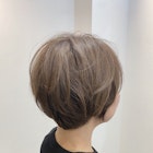 【お客様スタイル】ふんわりショート×プラチナベージュ