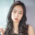 秋色オリーブカラーウルフレイヤーロング_ba525891