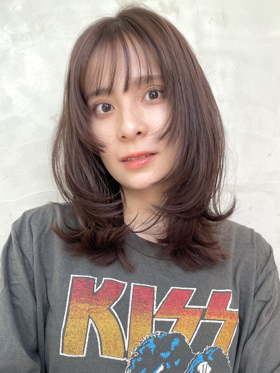 レイヤーカット 顔周りレイヤー くびレイヤー イルミナカラー