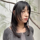 顔まわりカットロングレイヤーカットハッシュカットシャギー