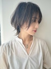 コントラストハイライト　ネオウルフ　ボブウルフ　ウルフカット