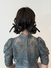 フレンチガーリーツインお団子ヘアアレンジ
