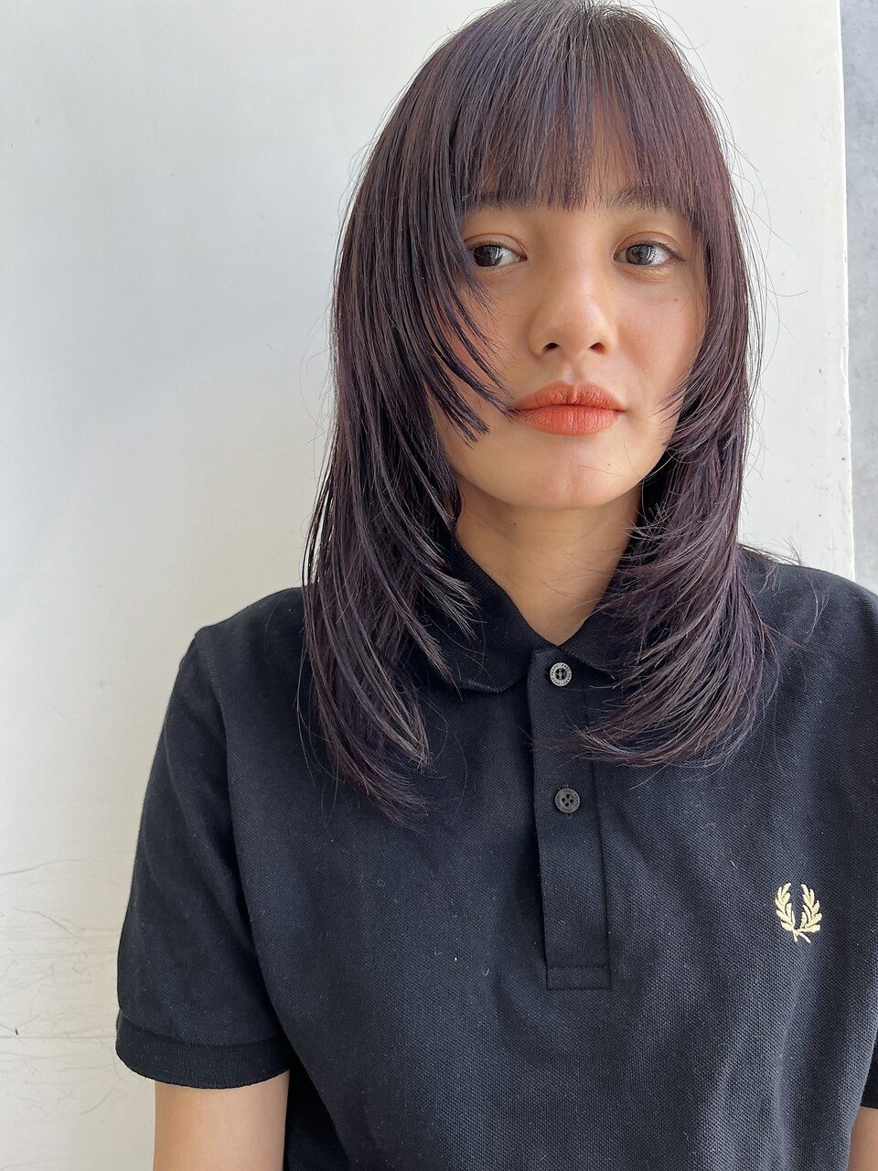 くびれレイヤー小顔カット☆前髪イメチェンミディボブルフ