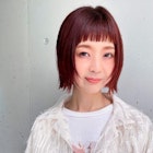 ボブ☆ミニボブ☆顔周りレイヤー☆オレンジブラウン