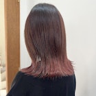 裾カラーピンク×ピンクブラウン 表参道