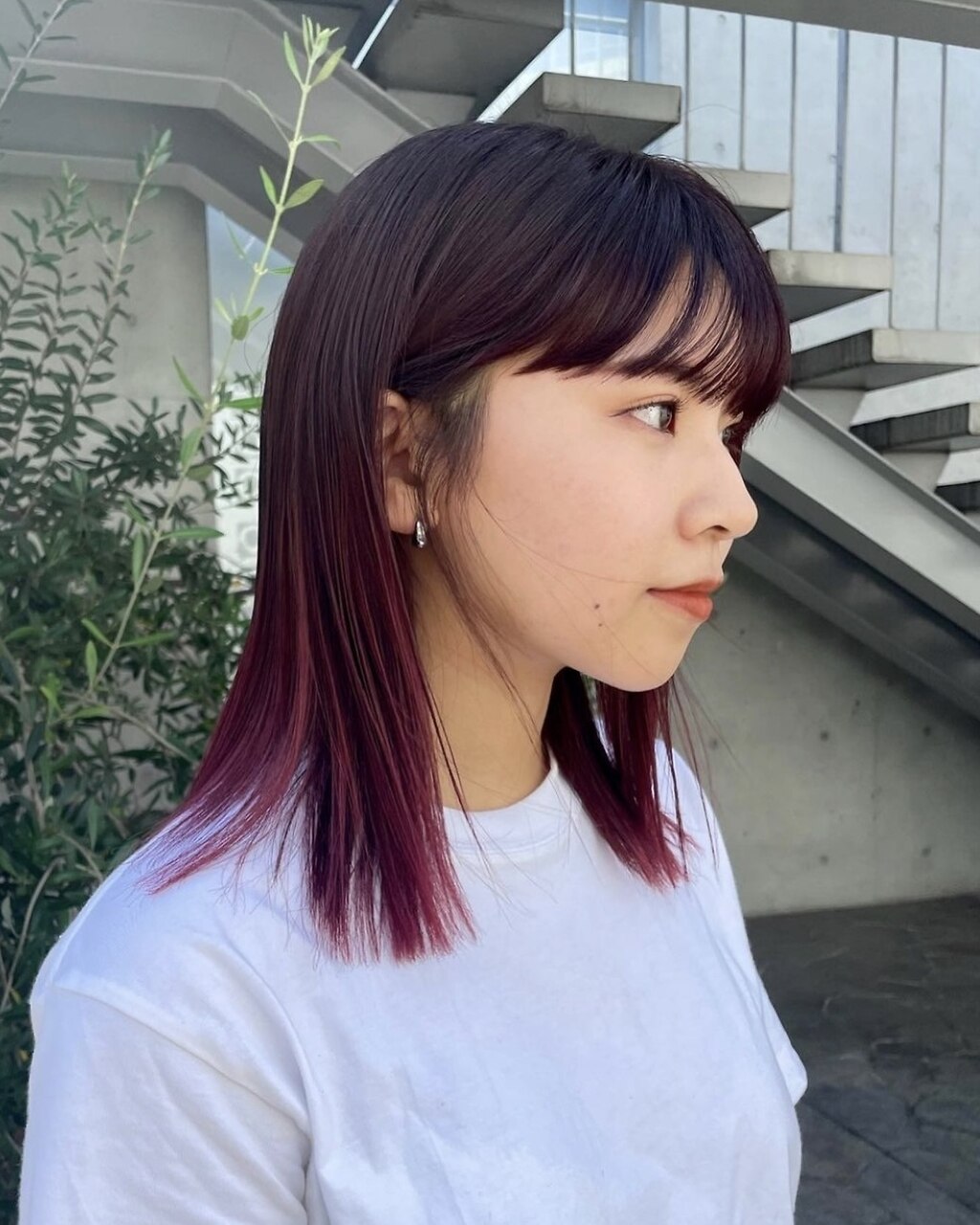 ブロンドベージュブリーチなしダブルカラーハイトーン透明感