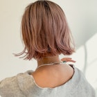 ピンクベージュ ミニボブ 代々木上原