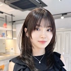 薄め前髪顔まわりレイヤーシースルーぱっつん前髪おくれ毛