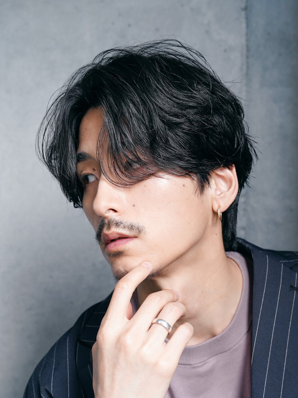 ニュアンスセンターパートシャドウパーマフェザーパーマ　　　　