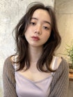 韓国ヘアハッシュカットレイヤーカットブリーチ無しベージュ