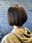 ショートボブ××丸みショートカット××ショコラブラウン色