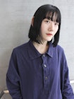 抜け感のあるシンプルボブ