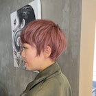 ハイトーンピンク ピンクヘア マッシュ マッシュショート