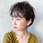 透明感カラー黒髪小顔秋色オリーブカラー_ba362891