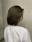 ミントグレージュ/透明感カラー/ミディアムヘアー/10代20代30代