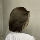 ミントグレージュ/透明感カラー/ミディアムヘアー/10代20代30代