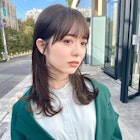 ナチュラル小顔前髪あり後れ毛サイドバング結べるボブくびれヘア