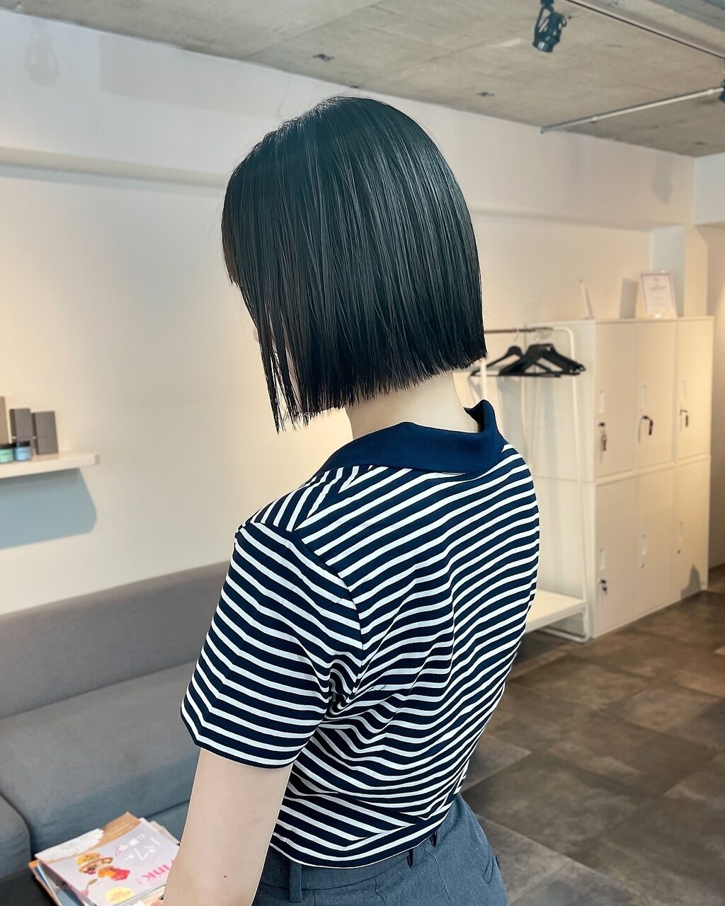 ブルージュと切りっぱなしボブ