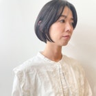 タッセルボブミニボブフロントレイヤー大人ガーリー黒髪暗髪