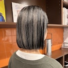 #バレイヤージュカラーウルフボブ外国人風ハイライトカラー海外