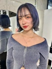 ブルーラベンダー　顔まわりレイヤー
