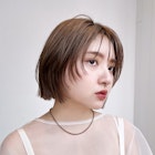 小顔秋色オリーブカラー透明感カラーボブルフ_F0293