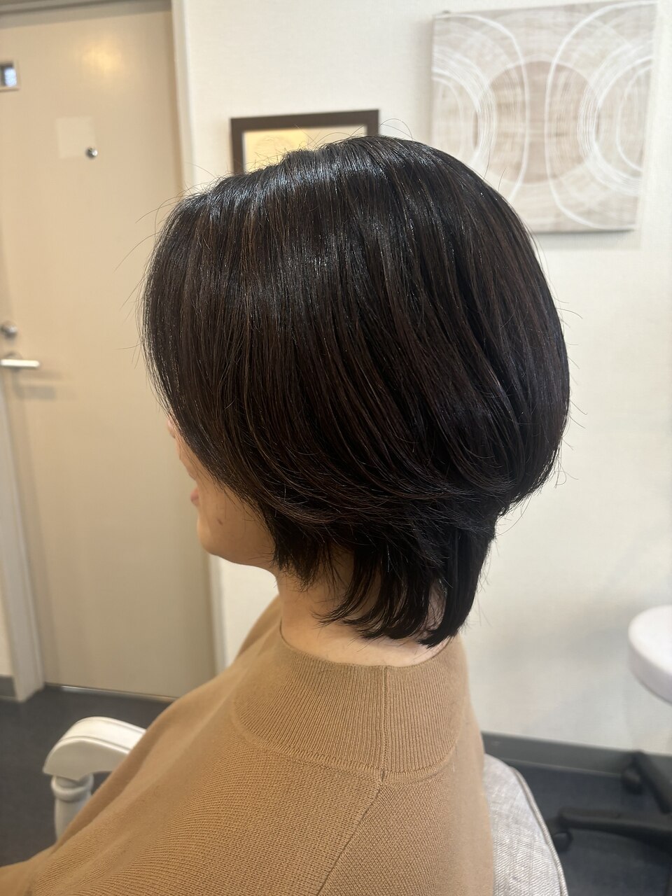 ハンサムショートウルフヘアショートボブ