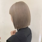 【marfe】ボブ_ブリーチ_ダブルカラー_ミルクティーベージュ