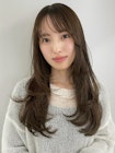レイヤーカット/グレージュ/シースルーバング