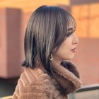 グレージュハイライトボブ