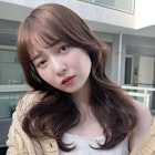 ワイドバングフルバングシースルーぱっつん前髪おくれ毛