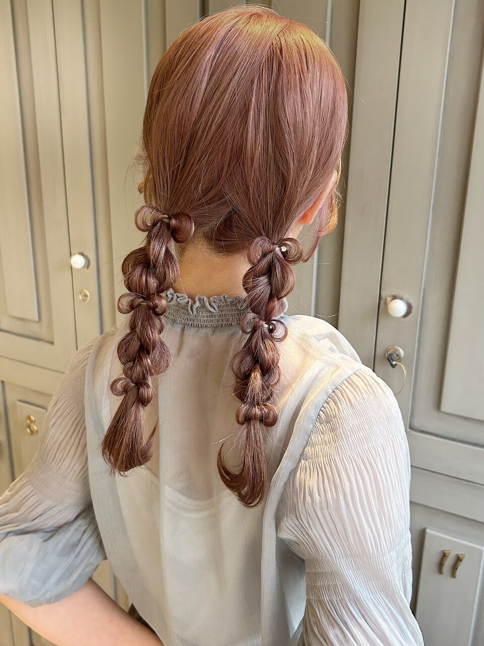 ぽこぽこツインテール編みおろし