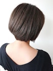 品のあるショートボブ×艶感ブルーベージュ◇
