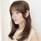 レイヤーカット/姫カットレイヤー/くすみベージュマロンベージュ