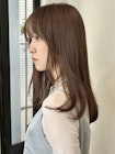 姫カットレイヤー/マロンベージュ/くすみベージュ/透明感カラー