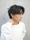 毛流れセンターパートニュアンスパーマフェザーパーマ