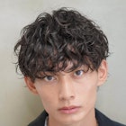 渋谷緩めシャドウパーマスパイラルパーマメンズマッシュウルフ